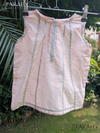 Pastel Pink Gota-Lace Kurti with Matching Trouser (2-Piece Set)